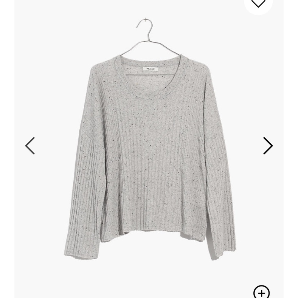 Madewell | Relaxed Crewneck Sweater Grey Donegal - Picture 3 of 7